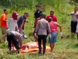 Mayat laki-laki ditemukan di areal persawahan Megaluh, dalam kondisi leher nyaris putus